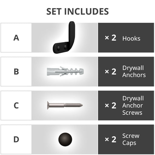 Hook Rack Wall Mount 