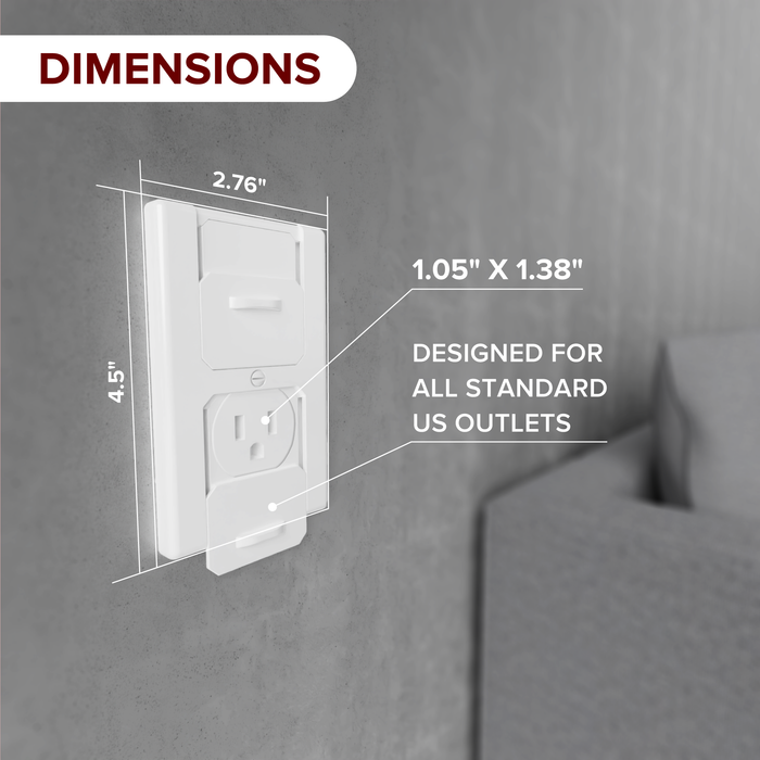 Outlet Cover Plates with Protective Lids