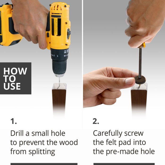 Screw-On Felt Pads