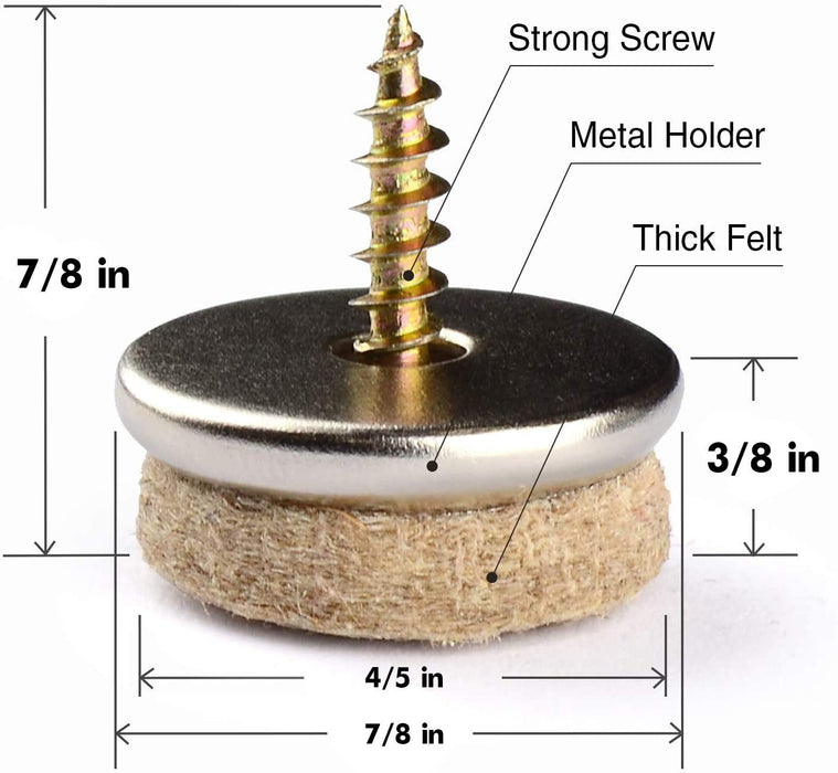 screw on felt furniture pads