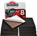 8 rubber pads